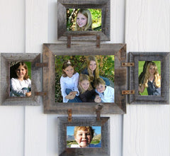 Collage Wooden Picture Frames w/Glass (1)8x10 (4)4x6