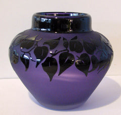 Correia Art Glass Vase Purple Limited Edition 113/500 Signed